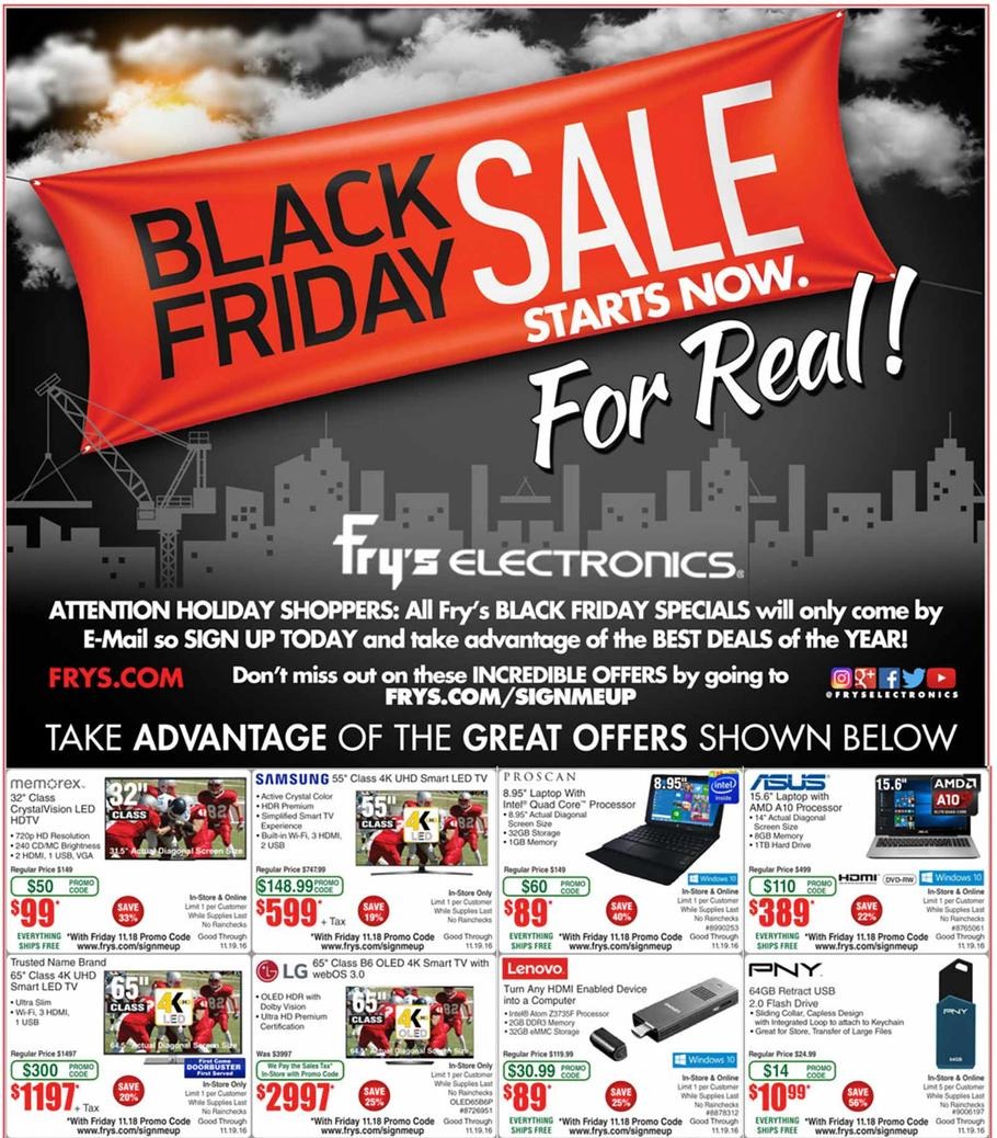 Frys Black Friday page 1